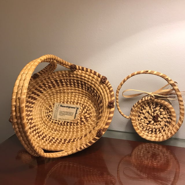 Charleston Sweetgrass Baskets (One by Ellis Family) a Pair Chairish