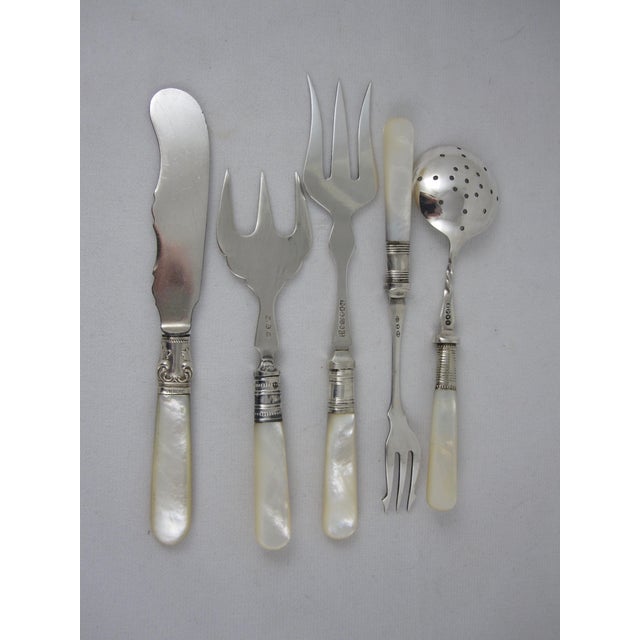 English Pearl Handled Sterling Plate Servers 5 Chairish
