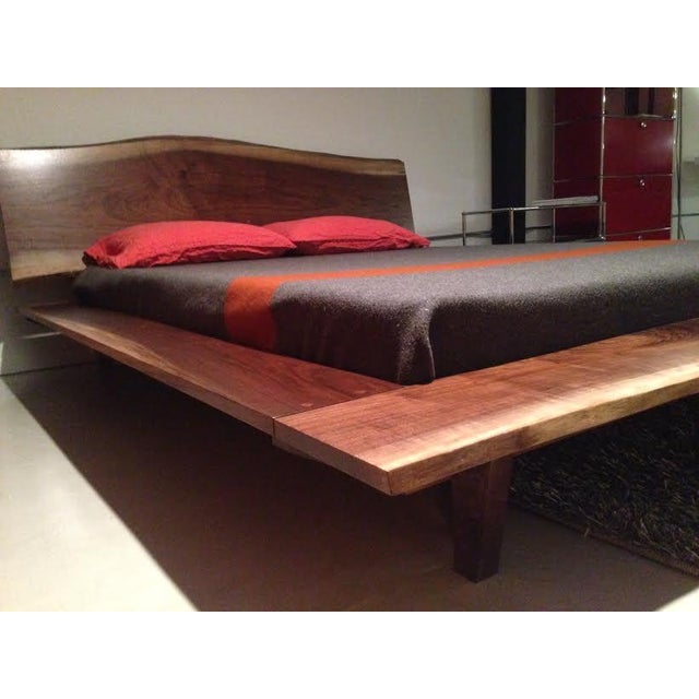 Solid Walnut Bed, Live Edge Headboard/Baseboard Chairish
