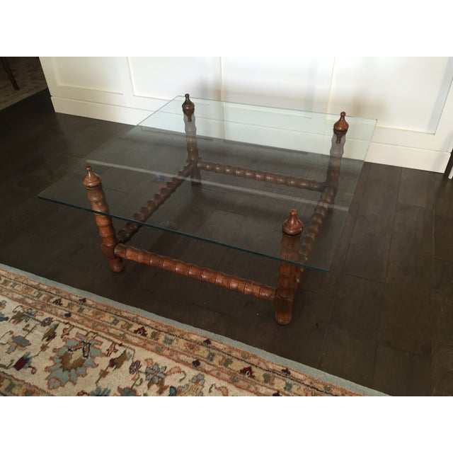 Vintage Wood & Glass Coffee Table Chairish