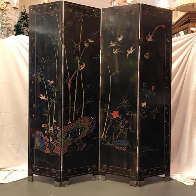 Vintage or Antique Japanese 4 Panel Room Divider Chairish