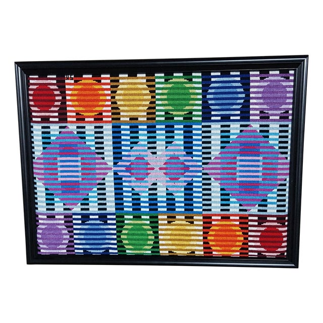 MidCentury Modern Needlepoint Art Chairish