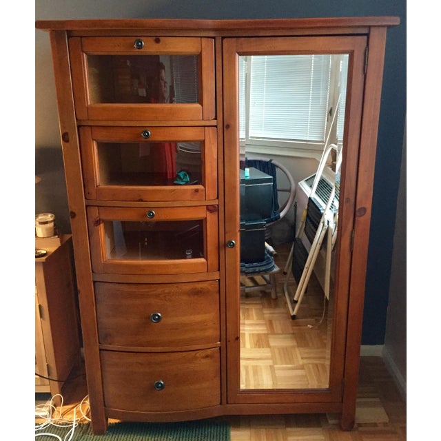 Broyhill Solid Oak Armoire Chairish