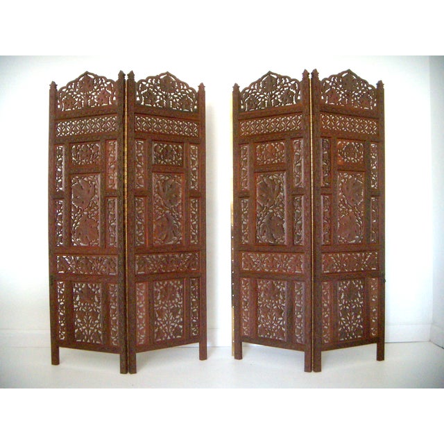 Four Panel Anglo Indian Room Divider Chairish