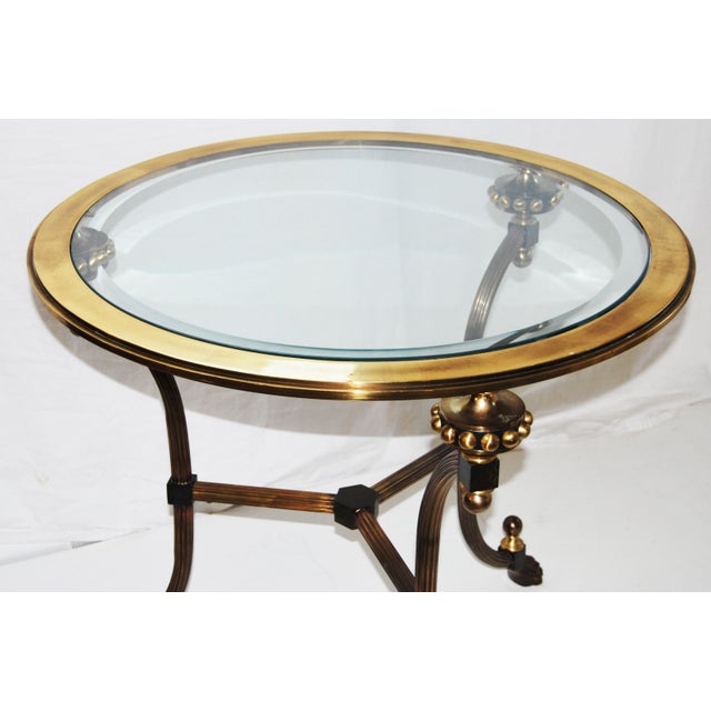 Round Glass Italian Brass Side Table Chairish