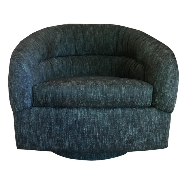 Vintage MidCentury Swivel Barrel Chair Chairish