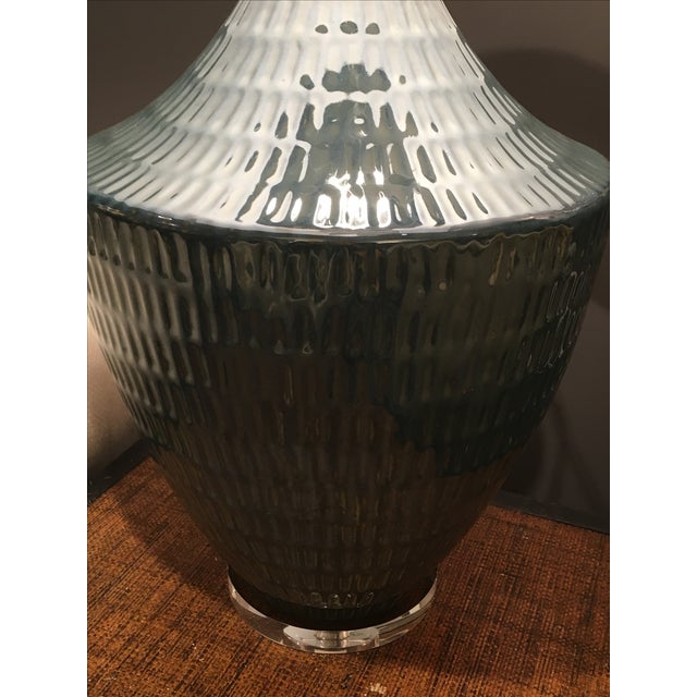 Blue Textured Ceramic Table Lamp Chairish