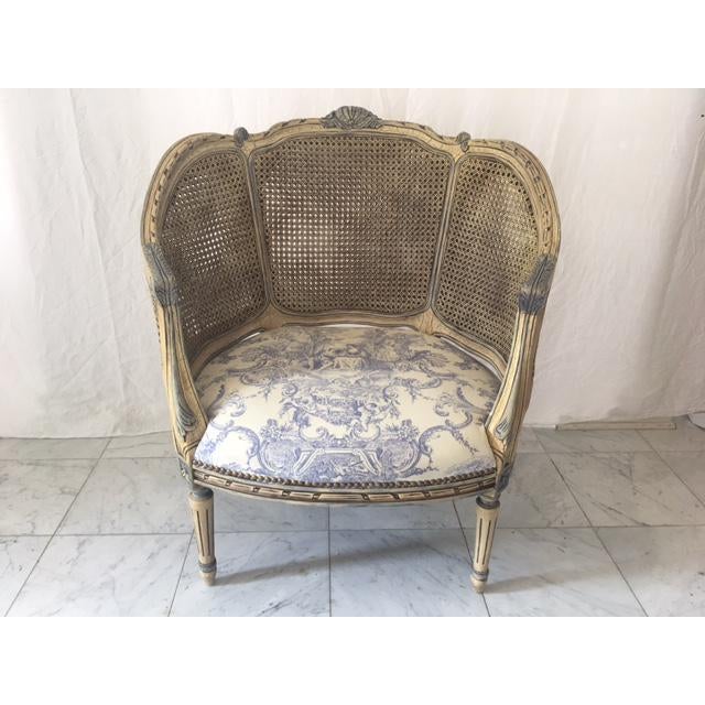 Antique French Double Cane Bergere Chair Chairish