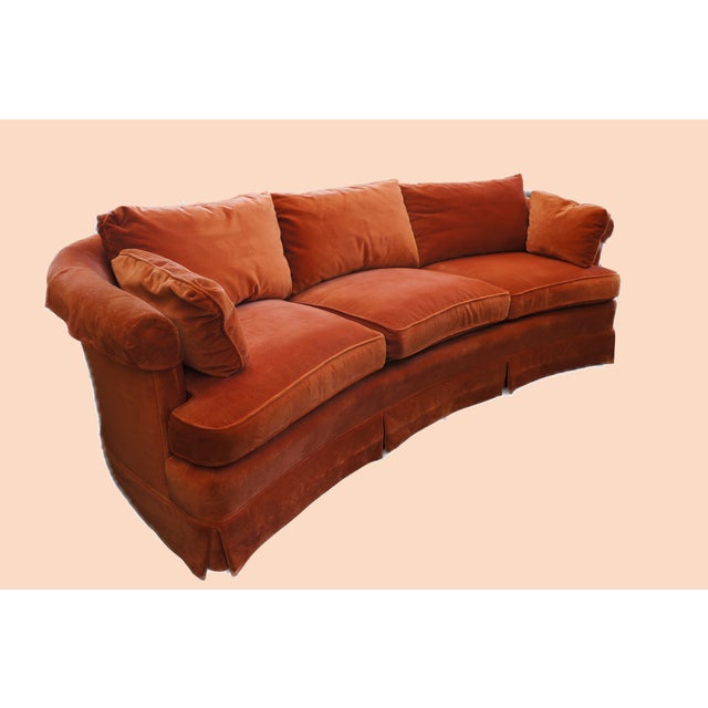 Mid Century Hollywood Regency Henredon Velvet Sofa Chairish