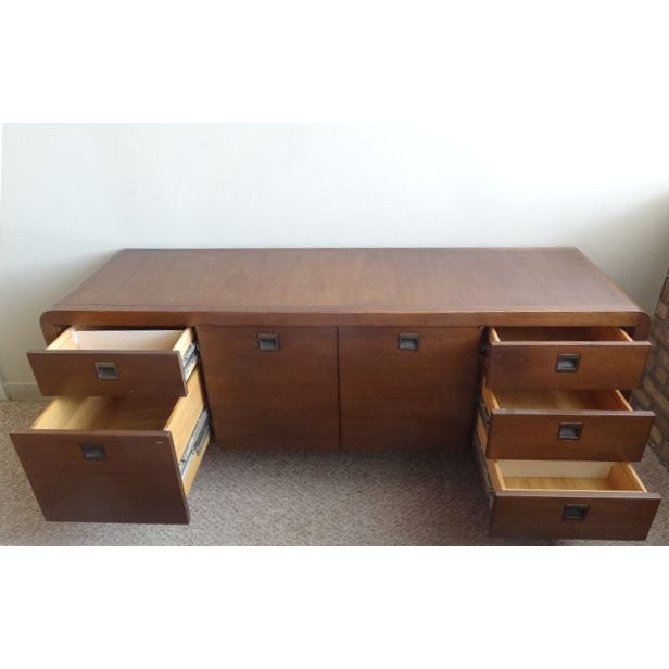 Vintage Solid Oak Office Credenza Chairish