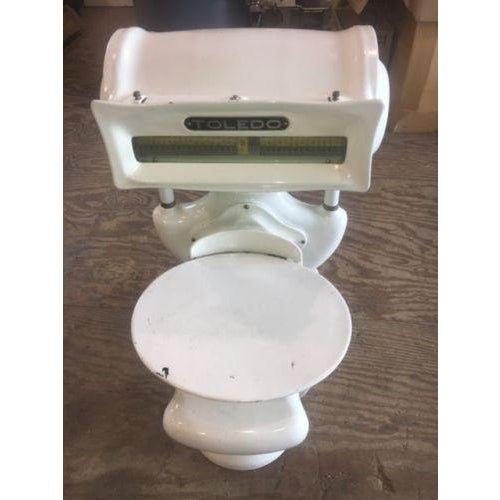 Antique Toledo White Porcelain Enamel Scale Chairish