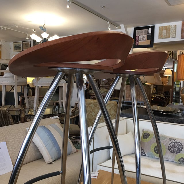 Lyra Magis Bar Stools A Pair Chairish