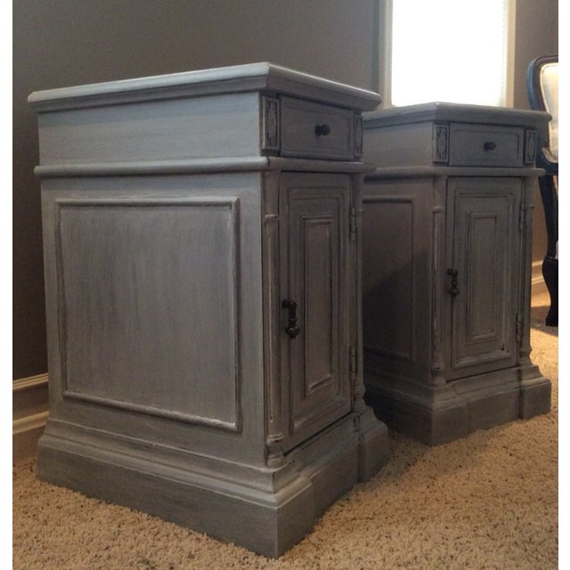 Soft Gray French Provincial Nightstands A Pair Chairish