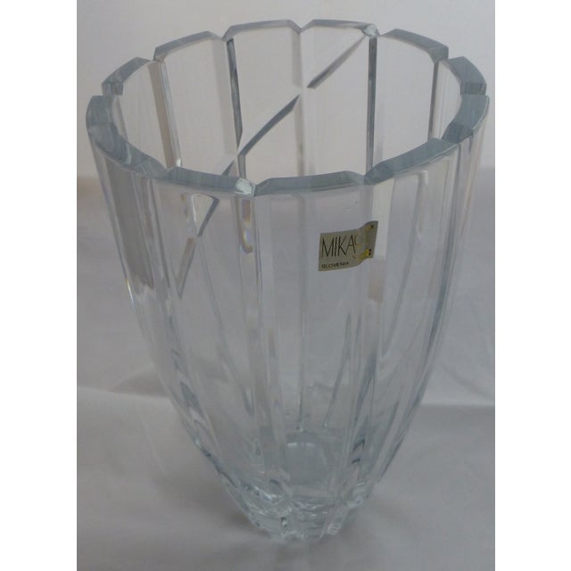 MidCentury Crystal Glass Vase Chairish