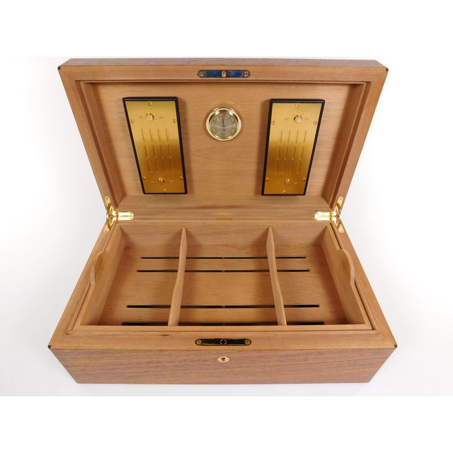 Vintage 1985 Wooden Hermes Humidor Cigar Box Chairish