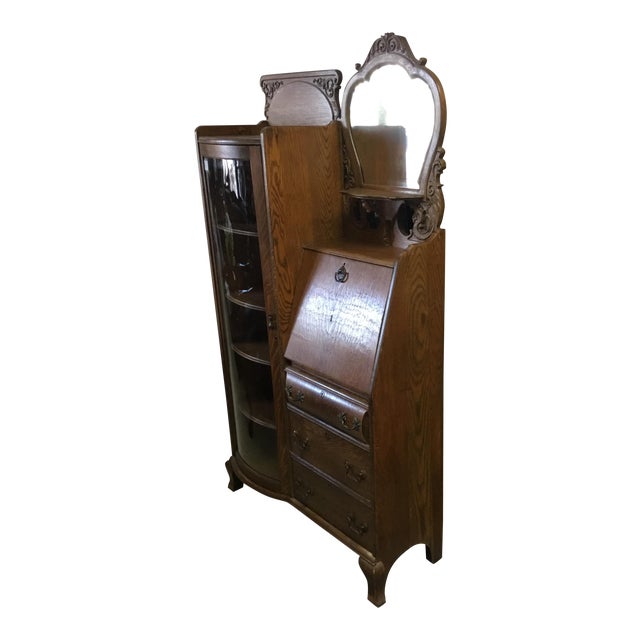 Antique Secretary Desk Curio Chairish