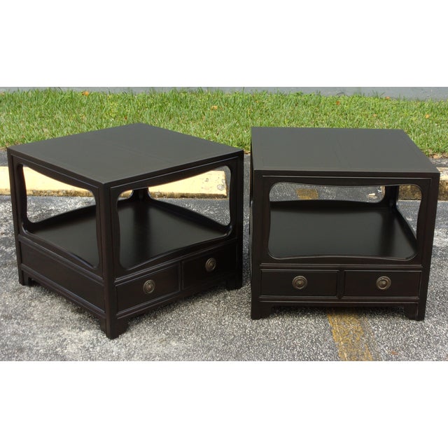 Vintage Baker Espresso Nightstands Pair Chairish
