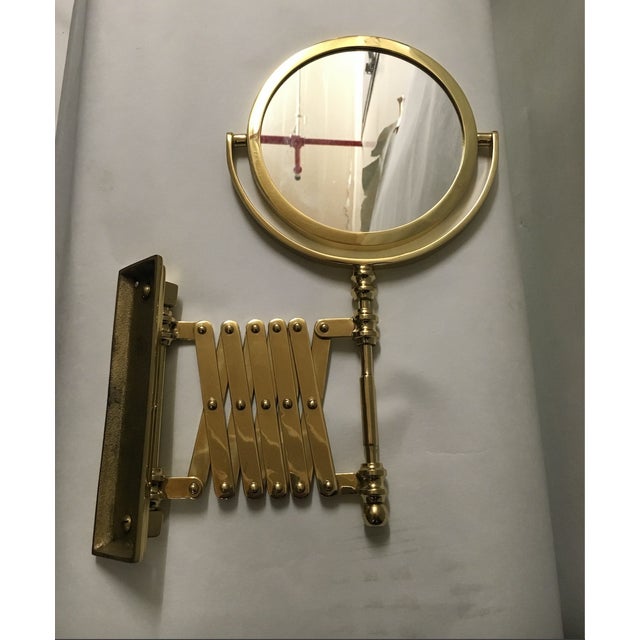 Vintage Style Expandable Brass Bath Mirror Chairish