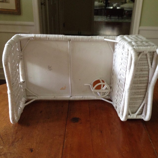 Vintage White Wicker Bed Tray Chairish