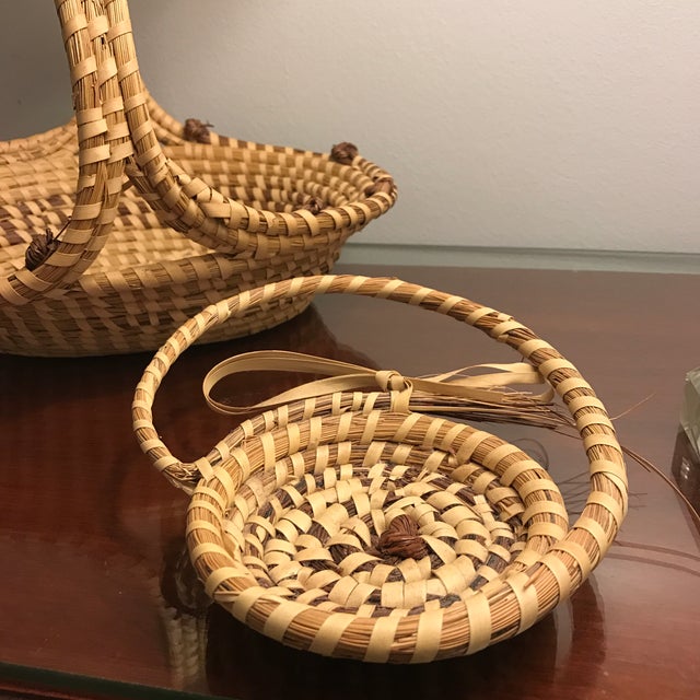 Charleston Sweetgrass Baskets (One by Ellis Family) a Pair Chairish