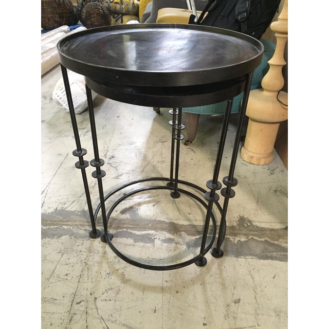 Round Metal Nesting Side Tables 2 Chairish