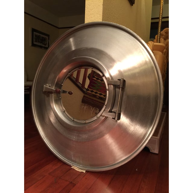 Industrial Stainless Steel Salvage Mirror Chairish
