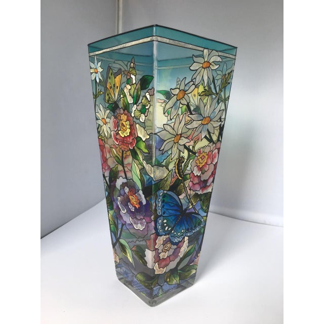 Hand Painted Amia Suncatcher Glass Vase Chairish