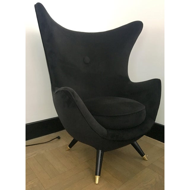 C 1960's Mid Century Italian Velvet Egg Chairs A Pair Chairish