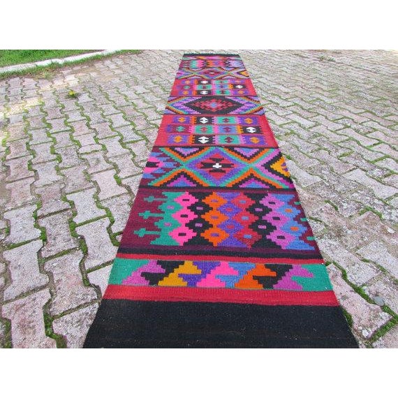 Turkish Kilim Runner Rug 2'6" x 12'10" Chairish
