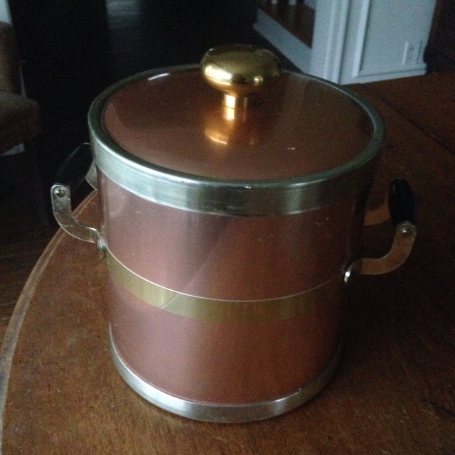 Vintage Brass/Copper Ice Bucket Chairish