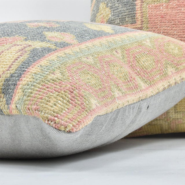 Handmade Vintage Turkish Rug Pillows A Pair Chairish