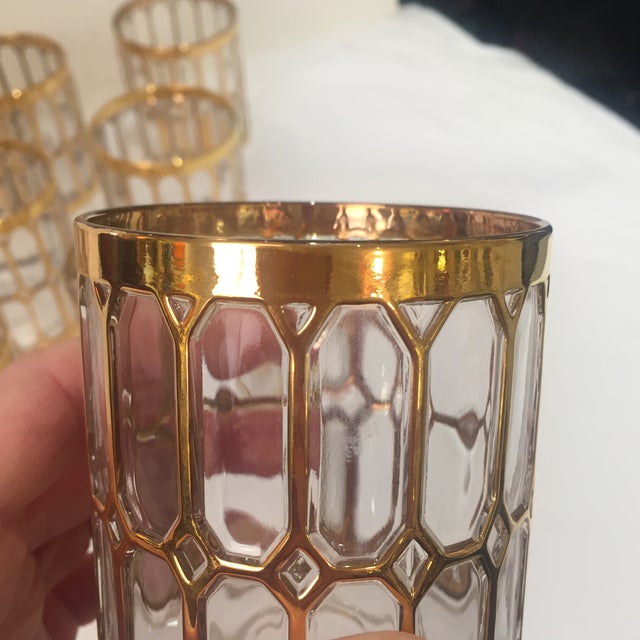 22k Gold Low Glasses With Gold Detail - Set of 10 Chairish
