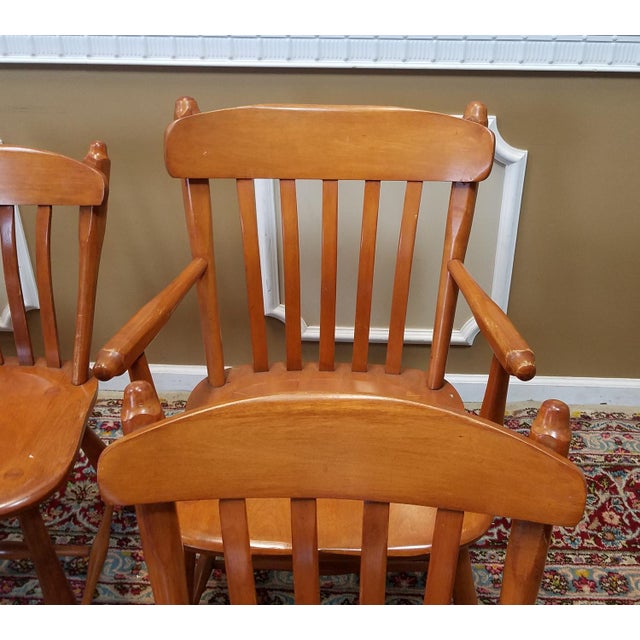 1950s Vintage Winchendon Furniture Solid Rock Maple Old Meeting House