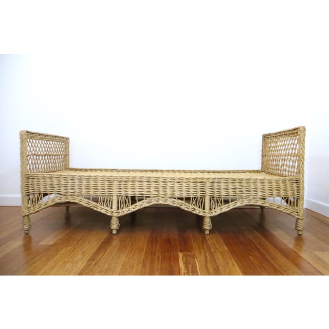 Vintage Wicker Rattan Daybed by Bar Harbor Chairish