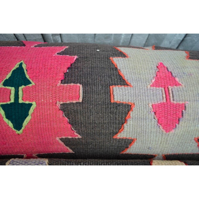 Turkish Kilim Rug Lumbar Pillow Cushion Cover 11″ X 34″ Chairish