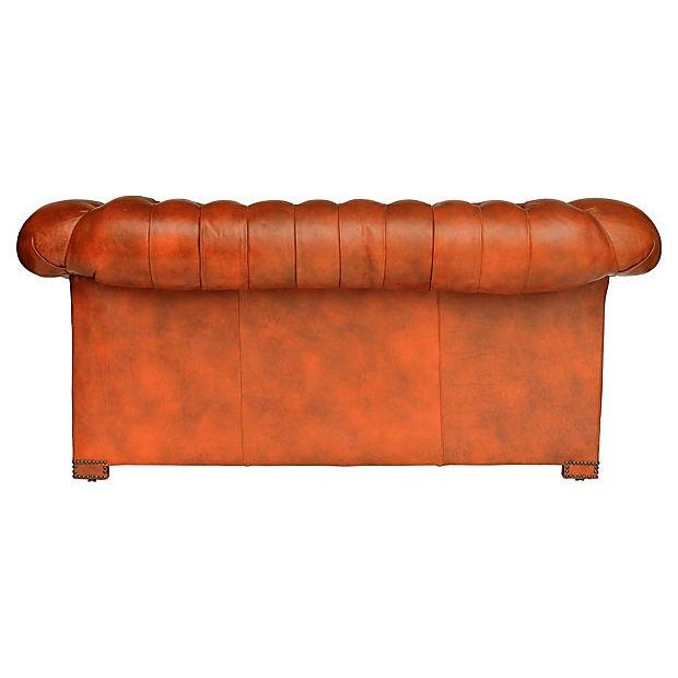 Caramel Chesterfield Tufted Leather Sofa Chairish