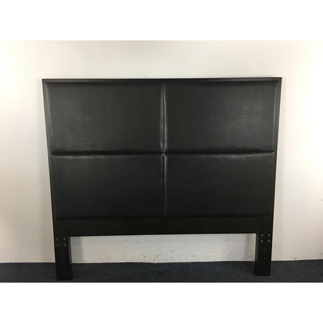 West Elm Contemporary Leather Upholstered Full Size Headboard Chairish