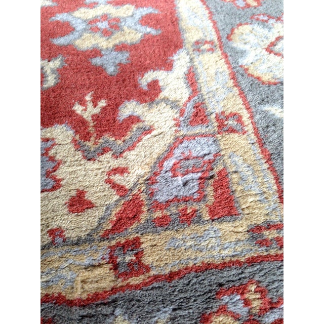 Pottery Barn Red & Blue Area Rug 5' x 8' Chairish