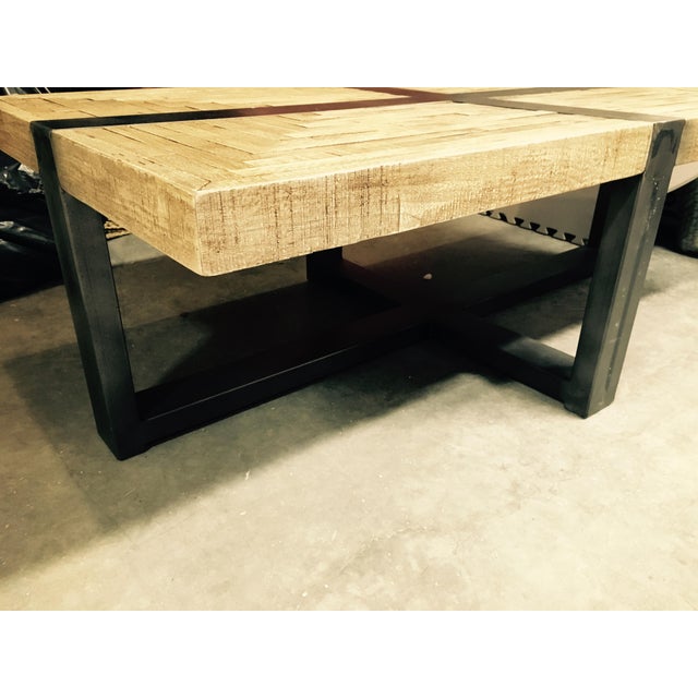 Salvaged Butcher Block Coffee Table | Chairish