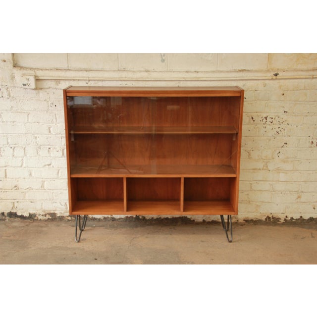 MidCentury Walnut Bookcase Chairish