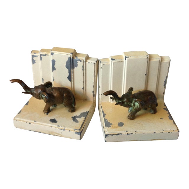 Art Deco Elephant Bookends A Pair Chairish