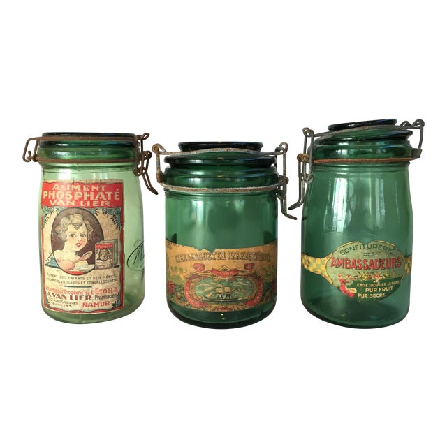 1930s French Canning Jars Set of 3 Chairish