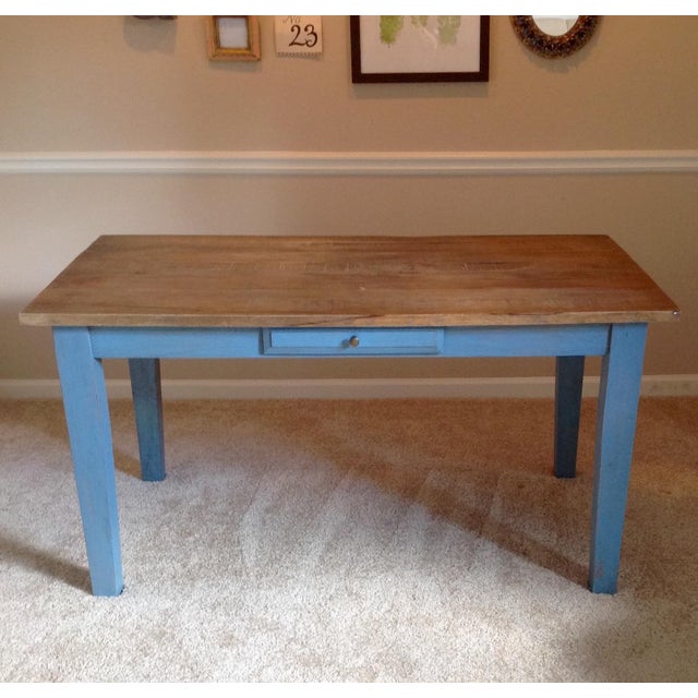 Blue Farmhouse Table | Chairish