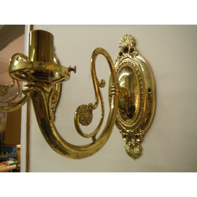 Vintage Brass Electric Wall Sconces - Pair Chairish