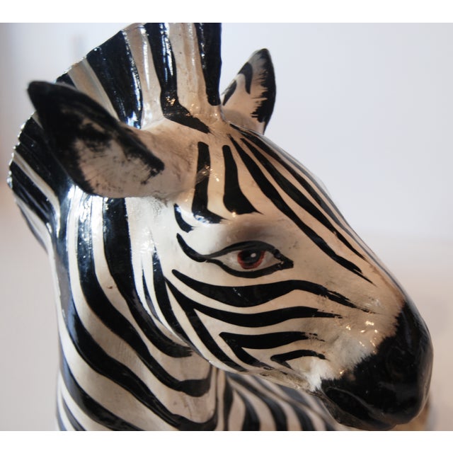 Large Ceramic Zebra Chairish