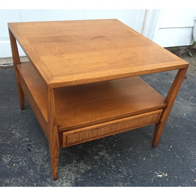 Century Furniture Cane End Table Chairish