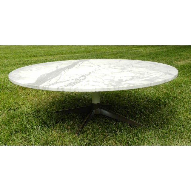 MidCentury Modern White Marble Coffee Table Chairish