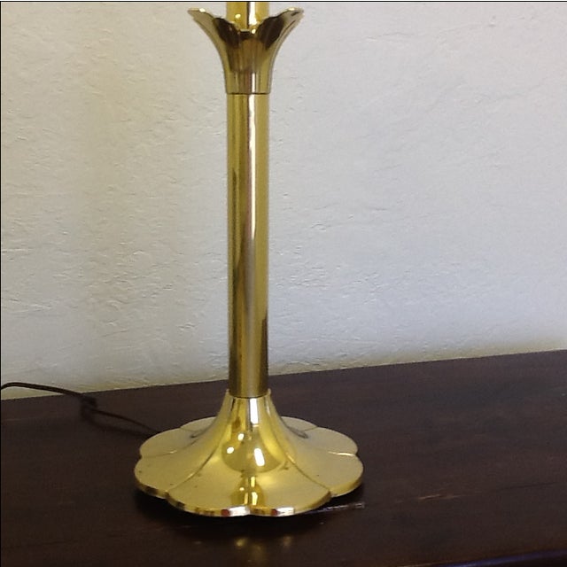 Vintage Stiffel Tulip Brass Lamp | Chairish