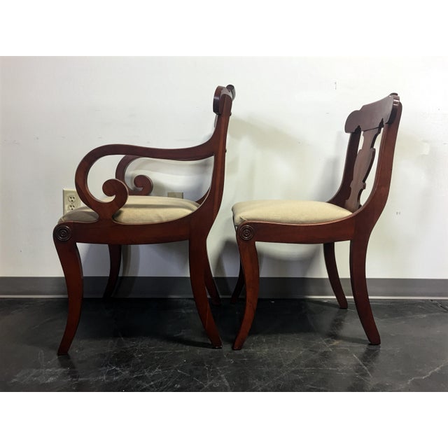 Vintage Willett Solid Cherry Empire Style Dining Chairs Set of 6