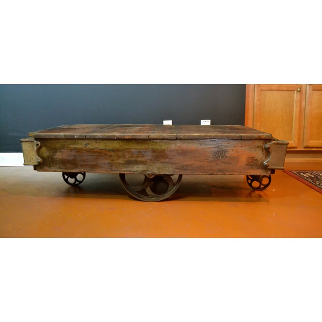 Vintage Industrial Railroad Cart Coffee Table Chairish